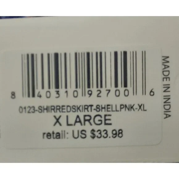 NWT Simply Southern Navy/Pink Shirred Skirt Starfish & Shell Print~Above Knee XL - Picture 7 of 10